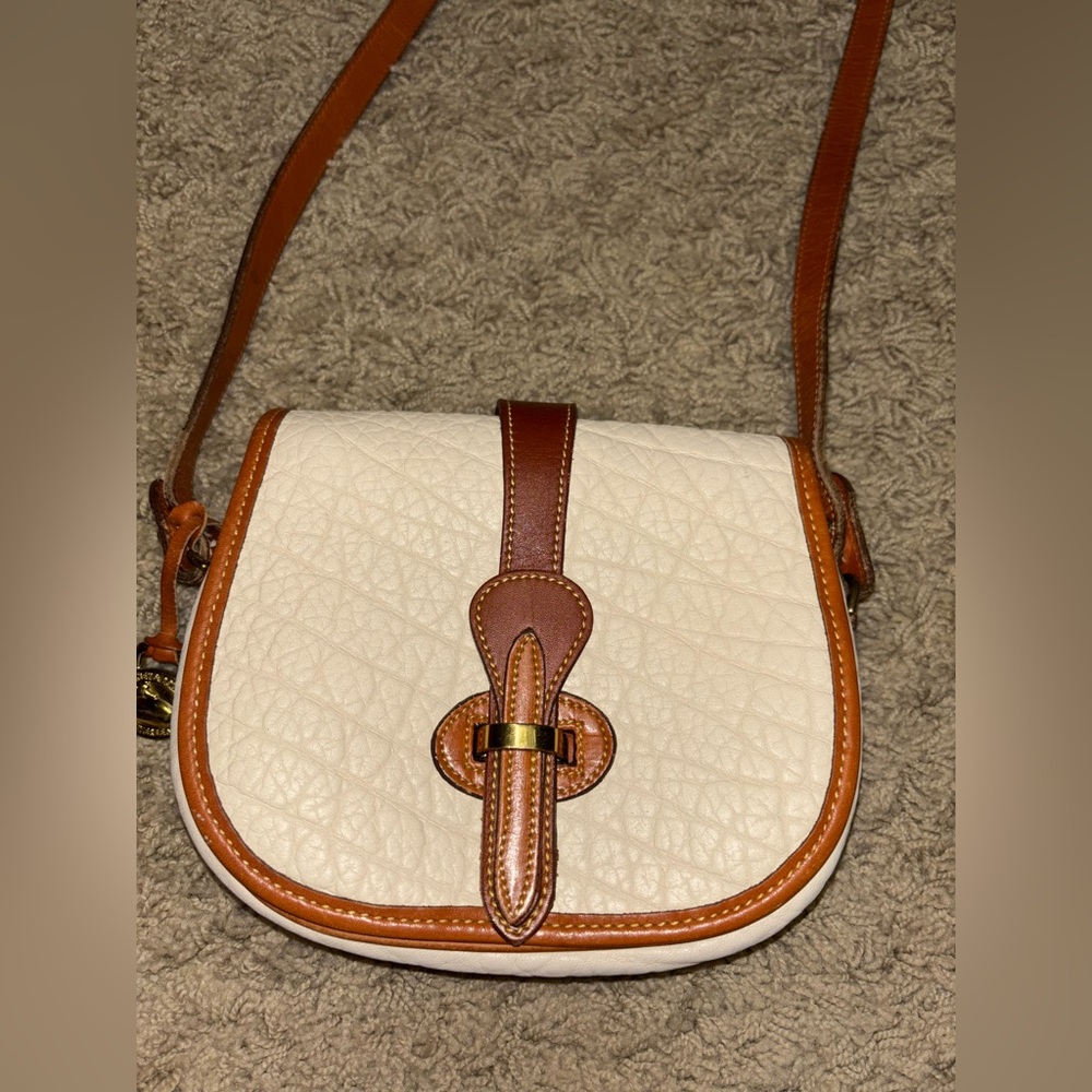 Vintage 90s Dooney & Bourke Leather Crossbody - Picture 2 of 7